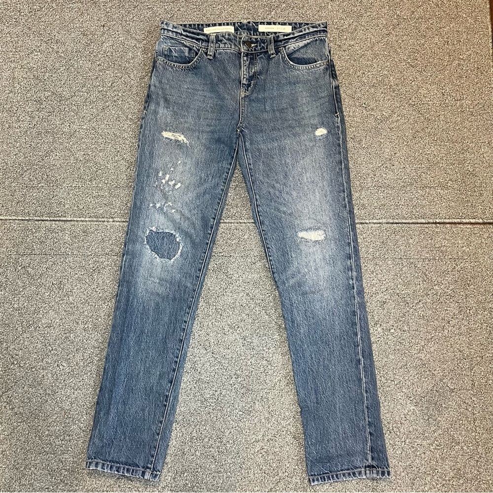 Pilcro and The Letterpress Hyphen Patchwork Jeans Womens 26 Anthropologie Denim